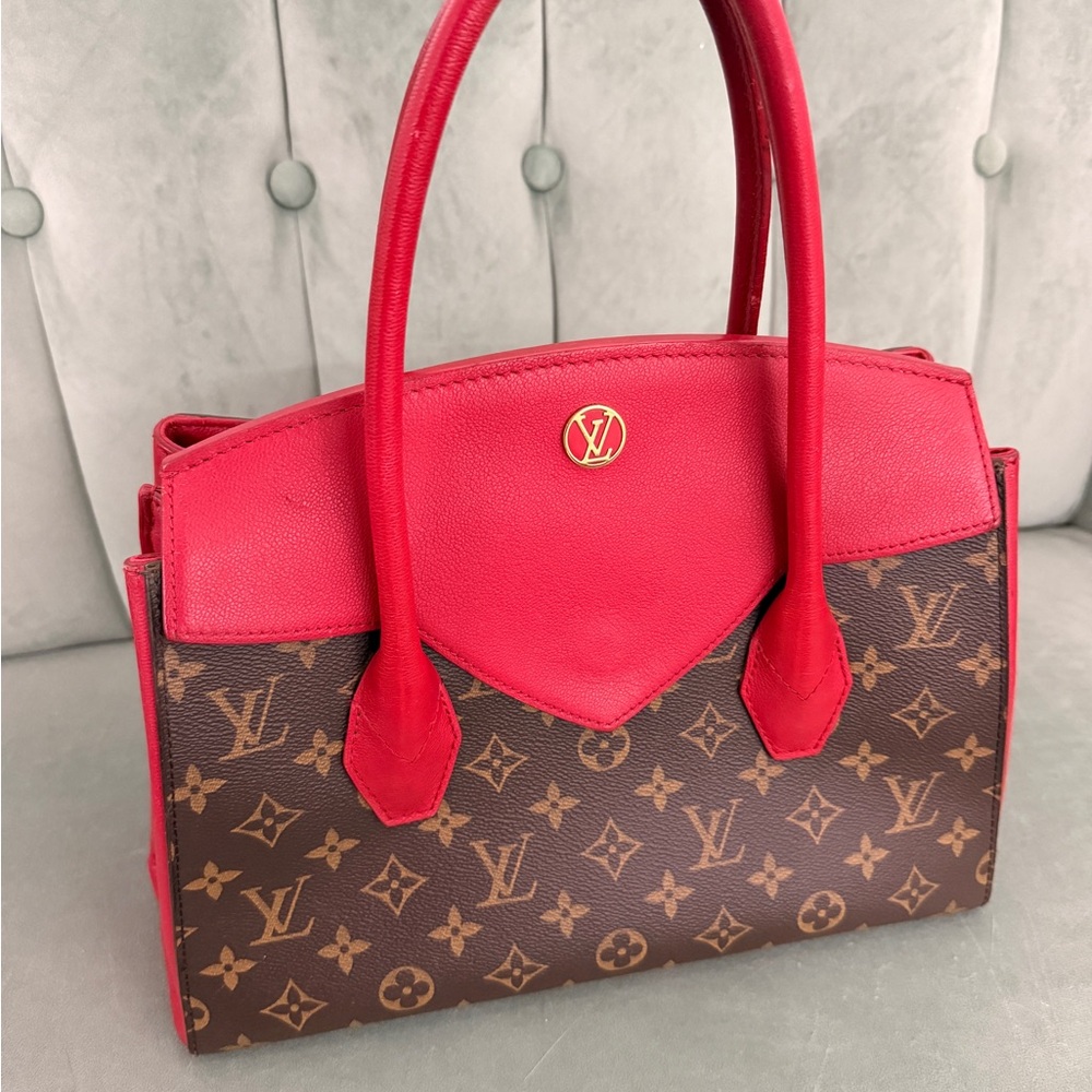 Louis Vuitton Florine Bag 2way Handbag LV Monogram with Red - Picture 8 of 17